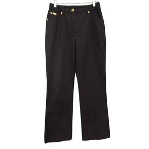 St. John Sport High Rise Bootcut Pants with Riveted Back Pockets Black Size 4